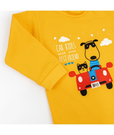 Children's bodysuit in large sizes with Best Friends Dexter`s fur Yellow-hot 339 80 cm (d339kp-or)