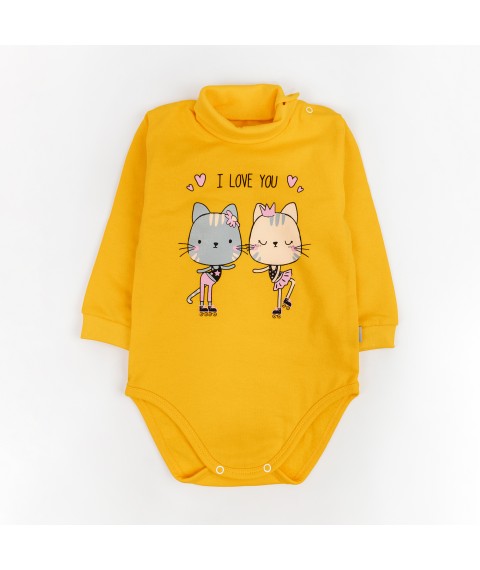 Bodysuit with a high neck I love you Dexter`s Yellow-hot 339 98 cm (d339alv-or)