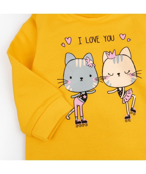 Bodysuit with a high neck I love you Dexter`s Yellow-hot 339 98 cm (d339alv-or)