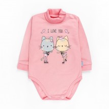 Боди с начесом на год и старше с принтом I love You  Dexter`s  Розовый d339алв-рв  80 см (d339алв-рв)