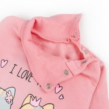 Боди с начесом на год и старше с принтом I love You  Dexter`s  Розовый d339алв-рв  80 см (d339алв-рв)