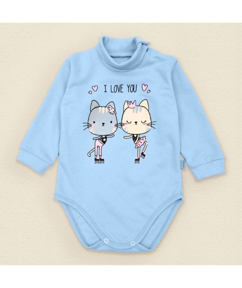 Nacho body for one year and older with I love You Dexter`s print Blue 339 86 cm (d339alv-gb)