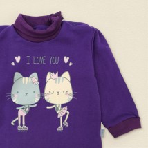 Bodysuit for girls from 1 year with nachos I love You Dexter`s Purple 339 86 cm (d339alv-f)