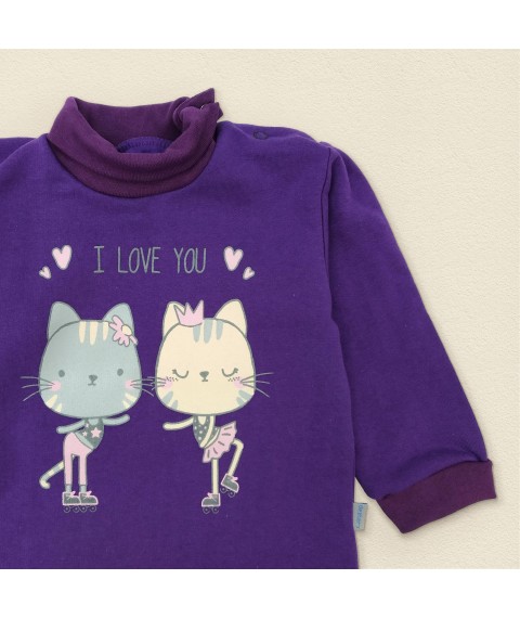 Bodysuit for girls from 1 year with nachos I love You Dexter`s Violet 339 98 cm (d339alv-f)