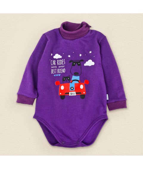 Best Friends Dexter`s high-neck bodysuit for children Purple 339 80 cm (d339кп-ф)