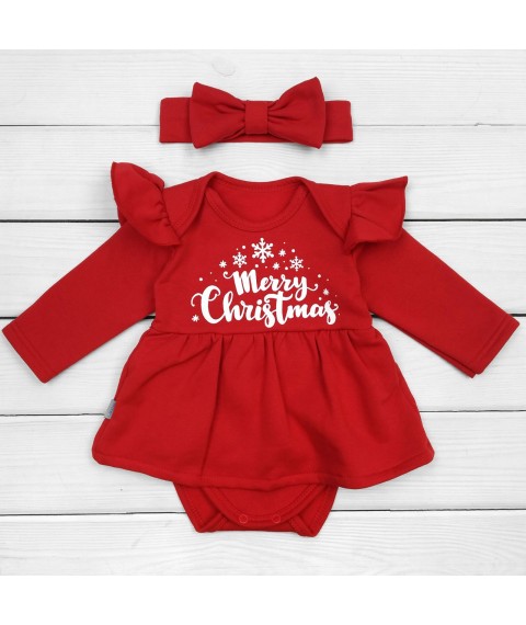 Merry Christmas Dexter`s bodysuit with wings and headband Red 373 86 cm (d373кр-нгтг)