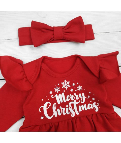 Merry Christmas Dexter`s bodysuit with wings and headband Red 373 86 cm (d373кр-нгтг)