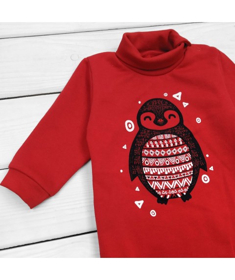 Bodysuit with red nachos Penguin Dexter`s Red 329 74 cm (d329pg-kr)