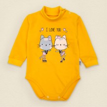 Bodysuit with a high neck I love you Dexter`s Yellow-hot 339 86 cm (d339alv-or)