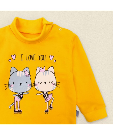 Боді футер з високою горловиною I love you  Dexter`s  Жовтогарячий d339алв-ор  86 см (d339алв-ор)