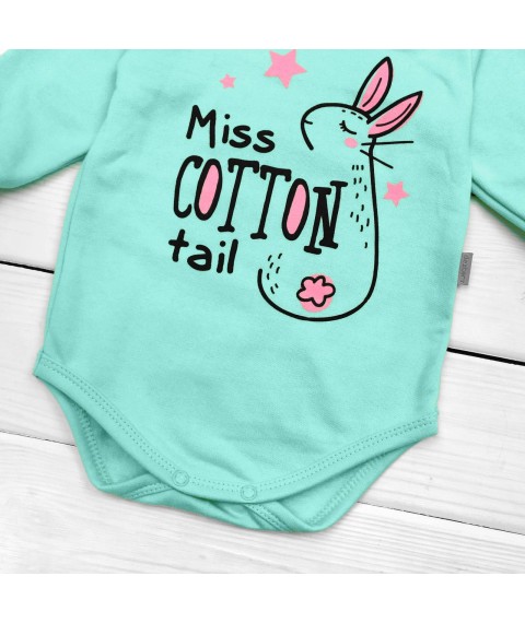 Боді з начосом з високою горловиною Cotton Tail  Dexter`s  Ментол 329  68 см (d329зц-мт)