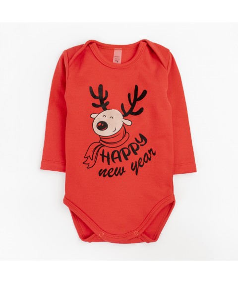 Боди детский с длинным ркавом Happy  Dexter`s  Червоний d304-59  74 см (d304-59)