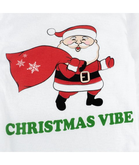 Боди детский с длинным рукавом кулир Christmas vibe  Dexter`s  Білий d104-78  86 см (d104-78)