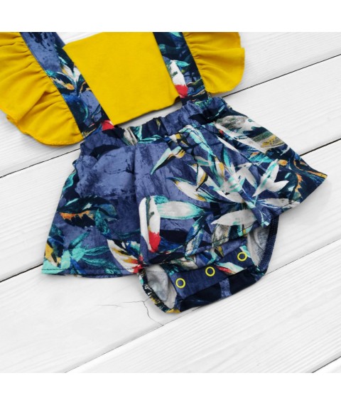 Боді плаття з повязкою для дівчинки Night  Dexter`s  Жовтий; Темно-синій 1-37  80 см (d1-37нч-ж)