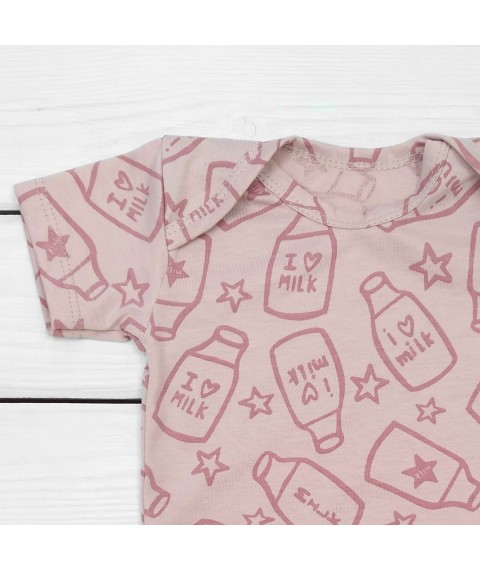 Milk Dexter`s Print Short Sleeve Boat Body Pink d104-1mlk-pd 68 cm (d104-1mlk-pd)