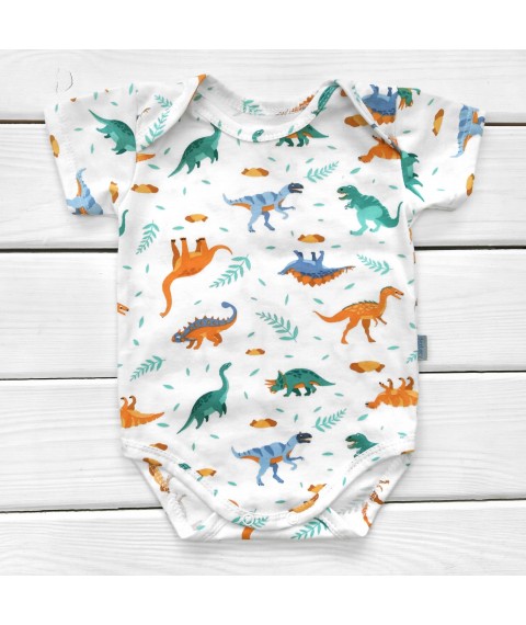 Dexter`s Dinosaurs short sleeve bodysuit White d104-1dn-b 68 cm (d104-1dn-b)