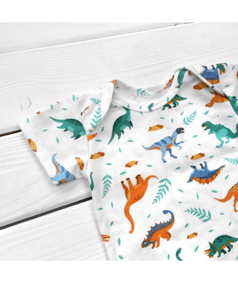 Dexter`s Dinosaurs short sleeve bodysuit White d104-1dn-b 68 cm (d104-1dn-b)