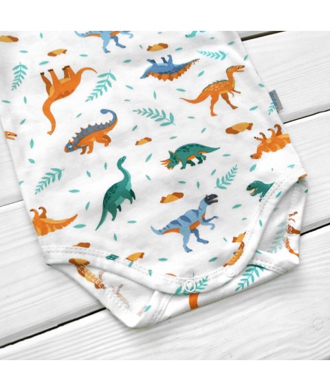 Dexter`s Dinosaurs short sleeve bodysuit White d104-1dn-b 68 cm (d104-1dn-b)