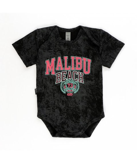Боді-човник для немовлят з коротким рукавом MALIBU  Dexter`s  Чорний 104243  68 см (104243)
