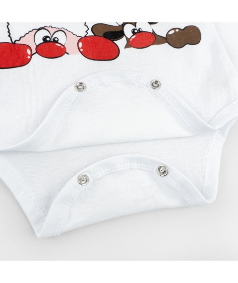 Боді дитячий кулір Festive Santa  Dexter`s  Білий d104снт-б  74 см (d104снт-б)
