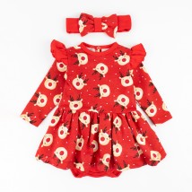 Боди платье для девочки Deer  Dexter`s  Червоний d373-59  74 см (d373-59)