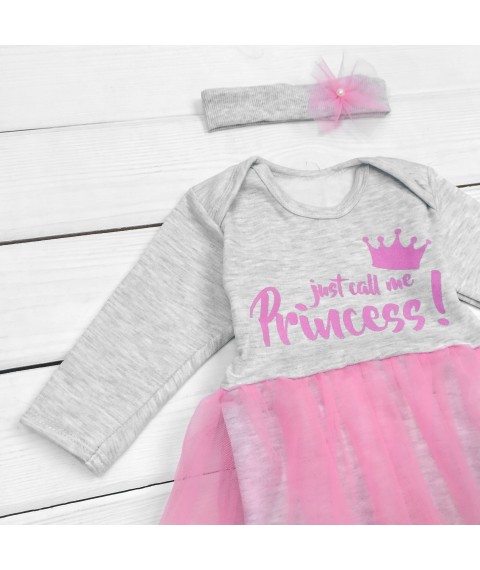 Боди футер Princess  Dexter`s  Серый 330-3  68 см (330-3)