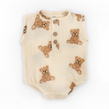 Боди для малышей на пуговичках с мишками Bears  Dexter`s  Бежевый 432222  62 см (432222)