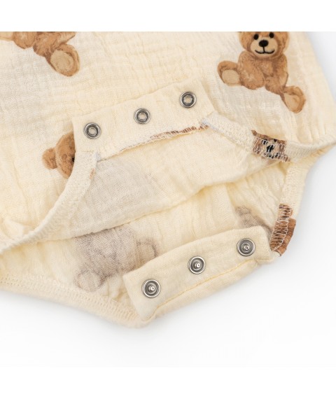 Боді для немовлят на гудзиках з ведмедиками Bears  Dexter`s  Бежевий 432222  74 см (432222)