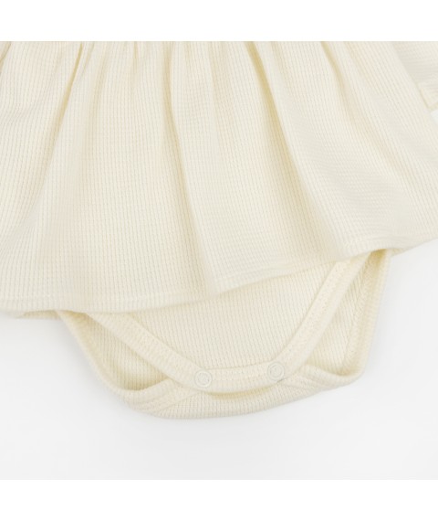 Боди-платье для девочек с длинным рукавом Cream    Молочный d10-55-1мл  80 см (d10-55-1мл)