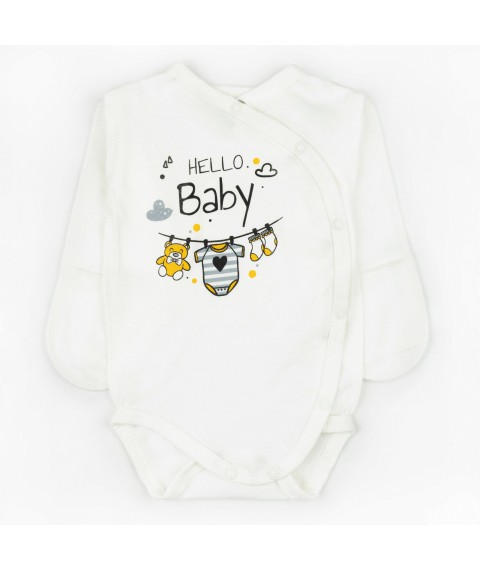 Боди Hello Baby на лето из ткани кулир  Dexter`s  Белый 105  62 см (d105х-б)