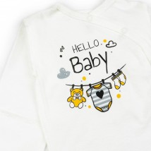 Боди Hello Baby на лето из ткани кулир  Dexter`s  Белый 105  62 см (d105х-б)