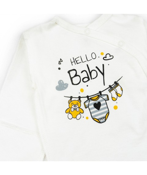 Боди Hello Baby на лето из ткани кулир  Dexter`s  Белый 105  62 см (d105х-б)
