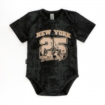 Боди-лодочка для новорожденных с коротким рукавом NEW YORK  Dexter`s  Черный 104244  68 см (104244)