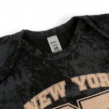 Боди-лодочка для новорожденных с коротким рукавом NEW YORK  Dexter`s  Черный 104244  68 см (104244)