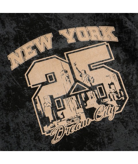 Боди-лодочка для новорожденных с коротким рукавом NEW YORK  Dexter`s  Черный 104244  68 см (104244)