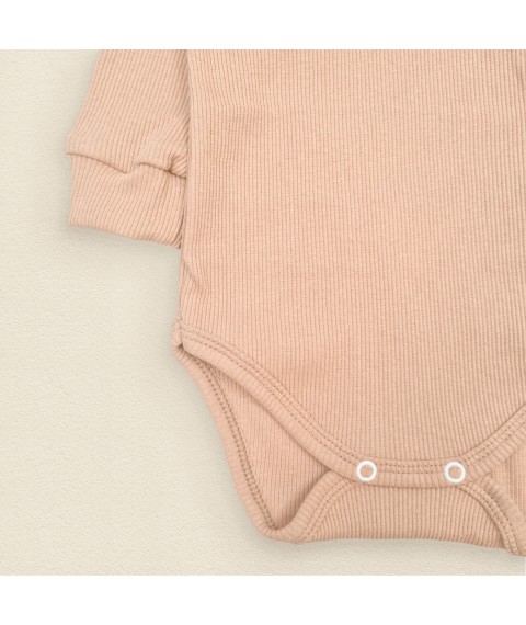 Baby bodysuit in neutral color Beige Dexter`s Beige 18-66 92 cm (d18-66-13)