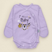 Hello Baby bodysuit for a girl for the summer made of Dexter`s cooler fabric Violet 105 62 cm (d105х-лв)