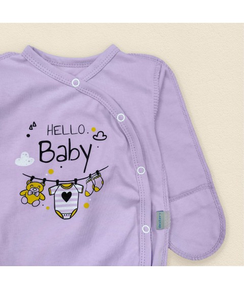 Боді для дівчинки Hello Baby на літо з тканини кулір  Dexter`s  Фіолетовий 105  62 см (d105х-лв)