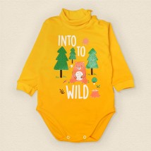 Knitted bodysuit with nachos for autumn winter Wood Dexter`s Yellow-hot 339 80 cm (d339ls-or)