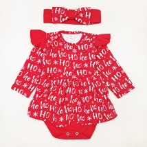 Body-dress for girls Christmas XOXO Dexter`s Red d373-1 80 cm (d373-1)