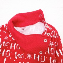 Дитячий боді з високою горловиною та начісом Christmas XOXO  Dexter`s  Червоний d329хх-нгтг  74 см (d329хх-нгтг)
