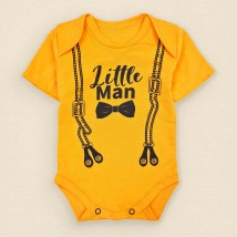 Little Man Dexter`s bodysuit for a boy Yellow-hot d182m-or 74 cm (d182m-or)