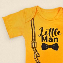 Little Man Dexter`s bodysuit for a boy Yellow-hot d182m-or 68 cm (d182m-or)