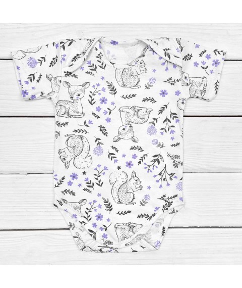 Villi Dexter`s Short Sleeve Body Suit White;Purple d104-1f-zvr 68 cm (d104-1f-zvr)