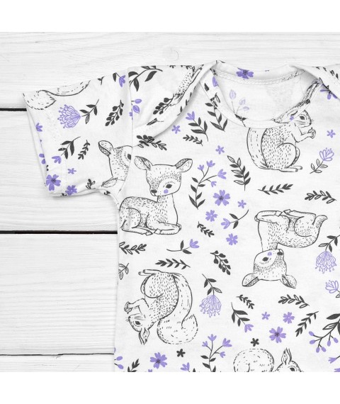 Villi Dexter`s Short Sleeve Body Suit White;Purple d104-1f-zvr 68 cm (d104-1f-zvr)