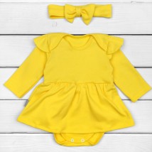 Боди платье с повязкой Солнышко  Dexter`s  Желтый 9-55  86 см (d9-55ж)