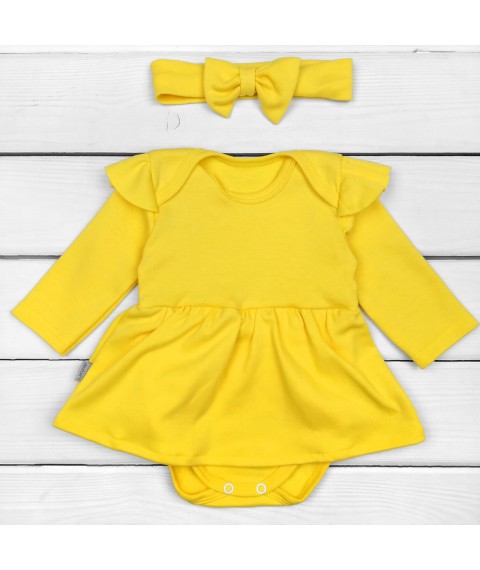 Боди платье с повязкой Солнышко  Dexter`s  Желтый 9-55  86 см (d9-55ж)