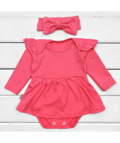 Coral Dexter`s long sleeve bodysuit Coral 9-55 86 cm (d9-55-5)