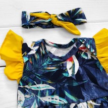 Боді-сукня з повязкою Dream  Dexter`s  Тесно-синій;Жовтий 10-55  86 см (d10-55-1нч-тм)