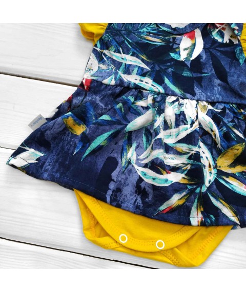 Боді-сукня з повязкою Dream  Dexter`s  Тесно-синій;Жовтий 10-55  74 см (d10-55-1нч-тм)